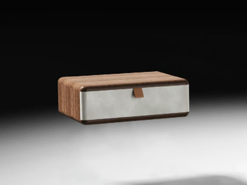 PARADIGMA - Rectangular wooden bedside table with drawers by CASA +39 - view 2